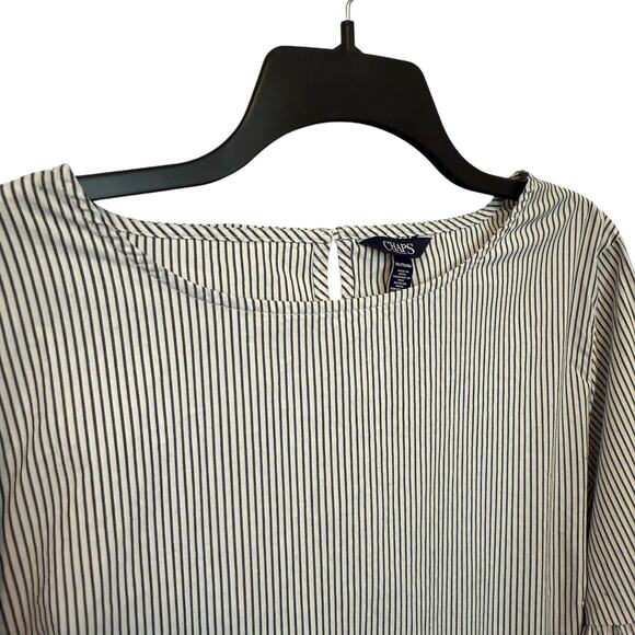 Chaps Bell Sleeve Striped Dress XXL - Picture 2 of 8